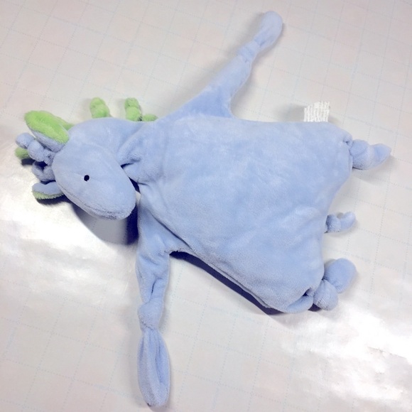 Carter's Infant Soft Touch Toy Sky Blue Stuffed Animals Baby Dragon - Picture 7 of 11